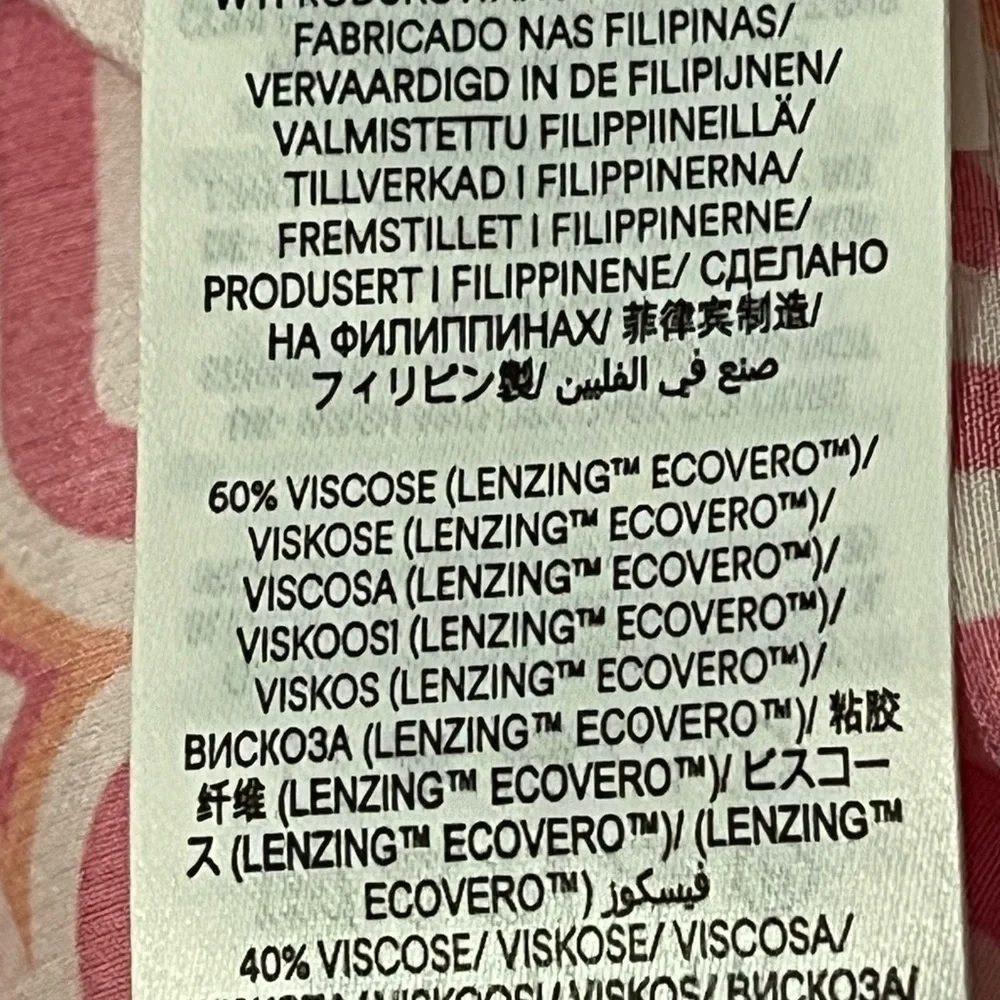 Boden Pink, White & Orange Geometric Patterned Cropped Button Down Shirt, 10 - Picture 7 of 9